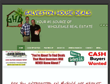 Tablet Screenshot of galvestonhousedeals.com